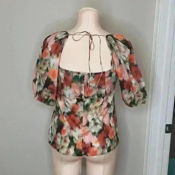 J. Crew Floral Women's Blouse Made With Liberty Fabric Balloon Sleeves Size2 NWT - Picture 8 of 11